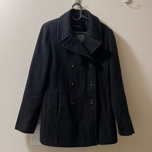 Wool/Silk/Cashmere Black Peacoat